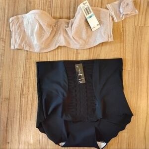 Paramour by Felina Lace Bra & Control Panty Detachable Straps– 36C NWT Elegance